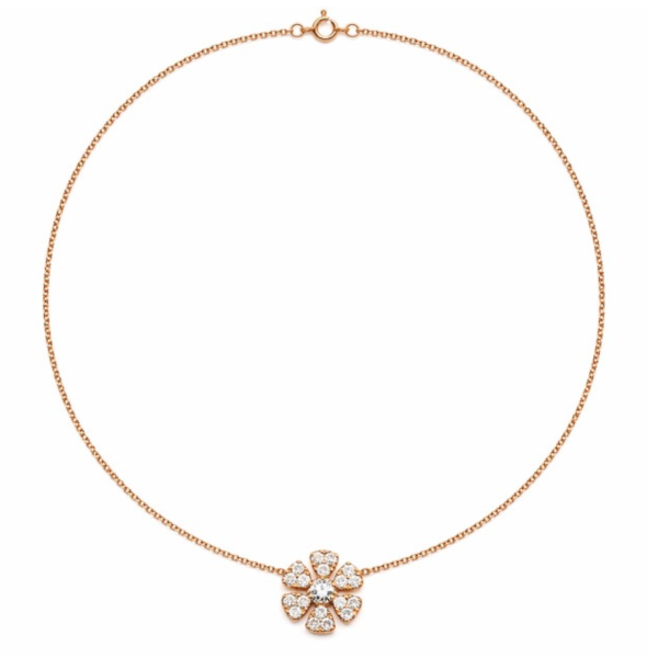 Necklace "Flower With Diamond"