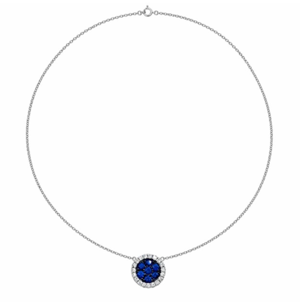 Necklace "Blue Sunflower"