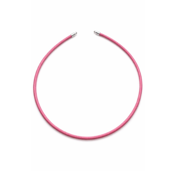 Necklace "Pink Leather" Heinz Jörg