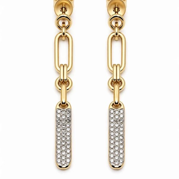 Gold Diamonds Earrings