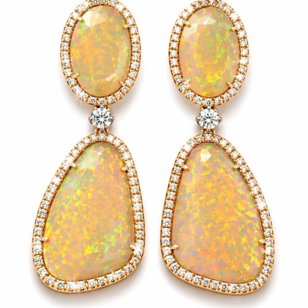 Earrings Opal