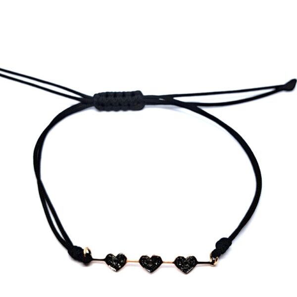 Armband 'Black hearts'
