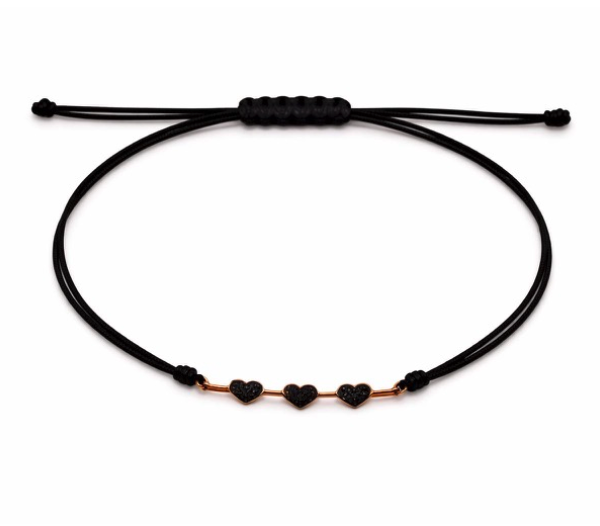 Bracelet "Black hearts"