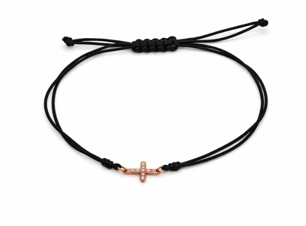 Bracelet "Little cross with diamonds"