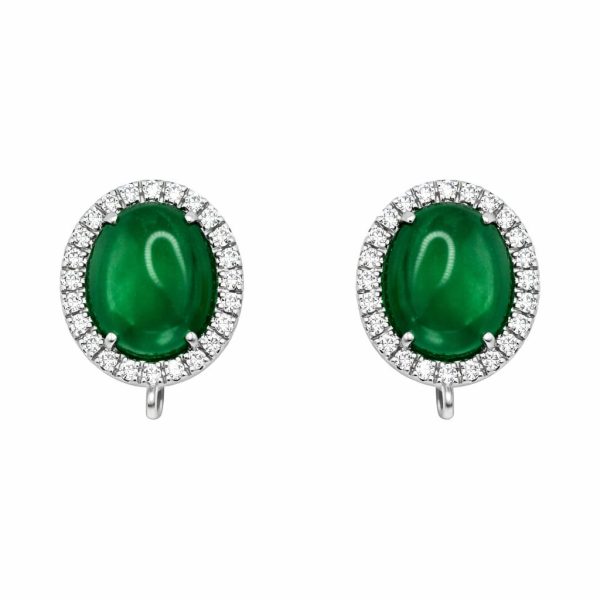 Earrings Jade element