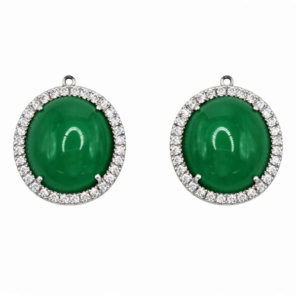 Earrings Jade element