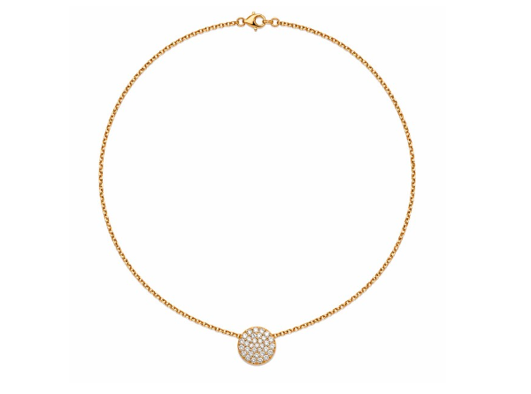 Necklace "White small disc"