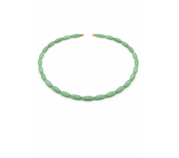 Necklace green jade